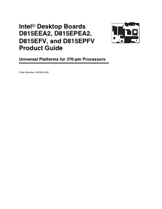 Manual Intel D815EEA2 Motherboard