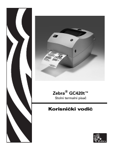 Priručnik Zebra GC420t Pisač naljepnica