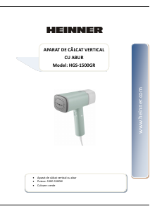 Manual Heinner HGS-1500GR Aparat de călcat cu abur