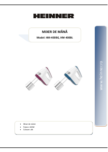 Handleiding Heinner HM-400BG Handmixer