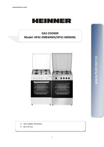 Manual Heinner HFSC-SME60WH Aragaz