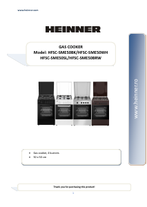 Manual Heinner HFSC-SME50WH Range