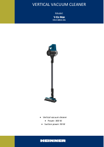Manual Heinner HSVC-MB22.2BL Vacuum Cleaner