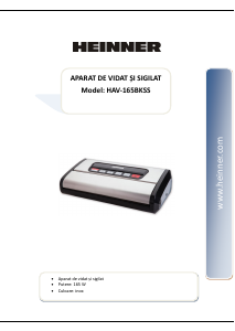 Manual Heinner HAV-165BKSS Vacuum Sealer