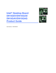 Handleiding Intel D915GEV Moederbord