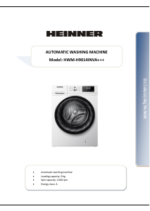 Manual Heinner HWM-H9014INVA+++ Mașină de spălat