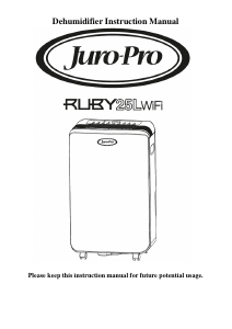 Manual Juro-Pro Ruby 25L WiFi Black Dehumidifier