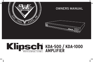 Mode d’emploi Klipsch KDA-1000 Amplificateur