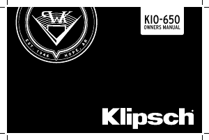Hướng dẫn sử dụng Klipsch KIO-650 Loa