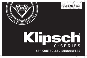 Manual de uso Klipsch C-308ASWi Subwoofer