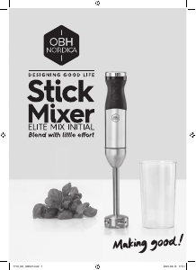 Manual OBH Nordica 7716 Elite Mix Initial Hand Blender