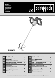 Manuale Scheppach PM1400 Miscelatore per cemento