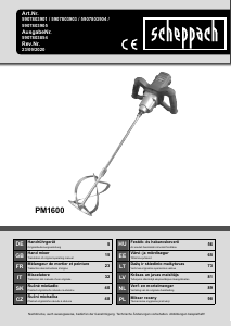 Manuale Scheppach PM1600 Miscelatore per cemento