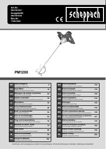 Manuale Scheppach PM1200 Miscelatore per cemento