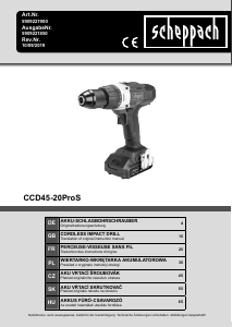 Manual Scheppach CCD45-20ProS Drill-Driver