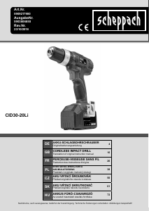 Manual Scheppach CID30-20Li Drill-Driver