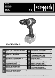 Használati útmutató Scheppach BCCD70-20ProS Fúró-csavarozó