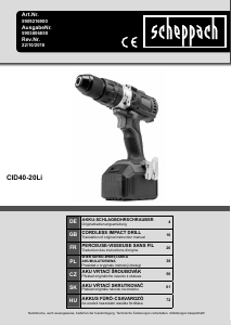 Mode d’emploi Scheppach CID40-20Li Perceuse visseuse