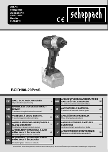Instrukcja Scheppach BCID180-20ProS Wkrętarka