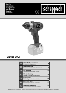 Mode d’emploi Scheppach CID180-20Li Visseuse