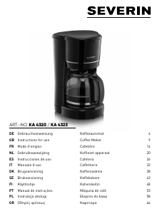 Brugsanvisning Severin KA 4323 Kaffemaskine