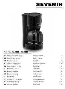 Brugsanvisning Severin KA 4320 Kaffemaskine