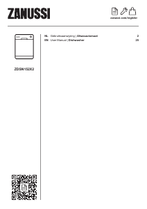 Manual Zanussi ZDSN152X2 Dishwasher