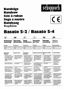Bedienungsanleitung Scheppach Basato 5-2 Bandsäge