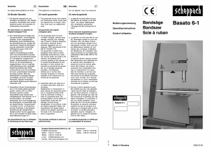 Manual Scheppach Basato 6-1 Band Saw