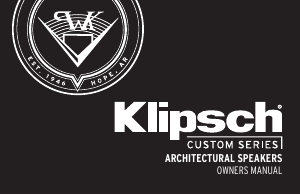 Manual Klipsch CS-18C Speaker