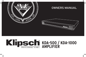 Manual Klipsch KDA-500 Amplifier