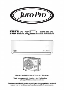 Manual Juro-Pro MaxClima 9K Air Conditioner