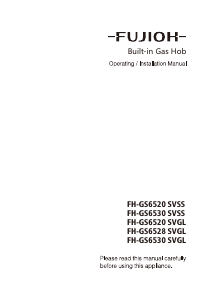 Handleiding Fujioh FH-GS6520 SVSS Kookplaat