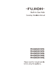 Manual Fujioh FH-GS6528 SVGL Hob