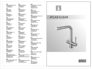 说明书 弗兰卡 Atlas Clear 水龙头