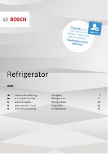 Manual Bosch KSV36VXDP Refrigerator