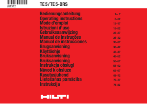 Bedienungsanleitung Hilti TE 5-DRS Bohrhammer