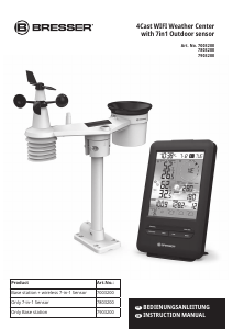 Manual Bresser 7003200 Weather Station