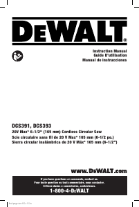 Mode d’emploi DeWalt DCS391P1 Scie circulaire
