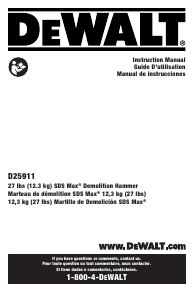 Manual DeWalt D25911K Demolition Hammer