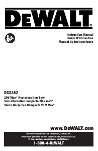 Manual de uso DeWalt DCS382B Sierra de sable