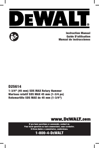 Mode d’emploi DeWalt D25614K Perforateur