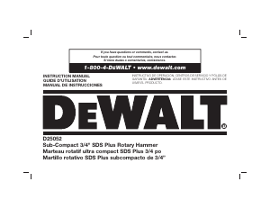 Mode d’emploi DeWalt D25052K Perforateur