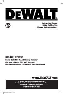 Mode d’emploi DeWalt D25872K Perforateur