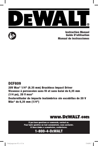 Mode d’emploi DeWalt DCF809C2 Visseuse