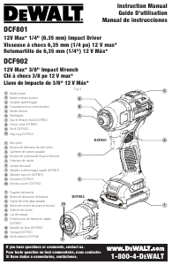 Manual de uso DeWalt DCF801B Atornillador
