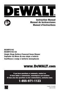 Manual DeWalt DCSNP2142B Snow Blower