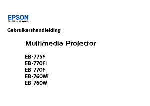 Handleiding Epson EB-760W Beamer