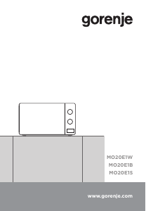 Mode d’emploi Gorenje MO20E1S Micro-onde