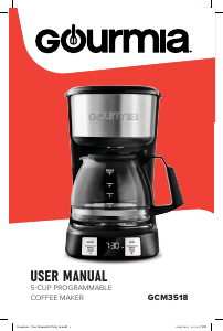 Manual Gourmia GCM3518 Coffee Machine